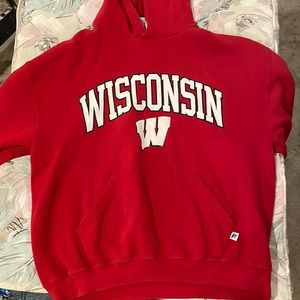 On Wisconsin badgers hoodie from Russell athletic womens L